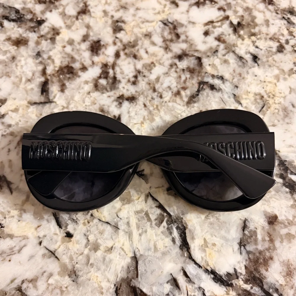 MOSCHINO Black Oversized Cat Eye Sunglasses